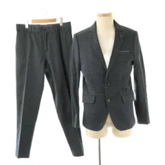 スコッチ&ソーダ SCOTCH & SODA セットアップスーツ 小紋柄 テーラードジャケット パンツ S W31 L32 ネイビー ホワイト /DO ■OS ■ADのサムネイル