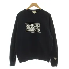 マリテフランソワジルボー MARITHE FRANCOIS GIRBAUD トレーナー L 紺 ネイビー 長袖 クルーネック ロゴプリント /DUのサムネイル