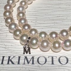 糸替え済✨ミキモト 超ロングパールネックレス k14刻印 Mチャーム付 2 