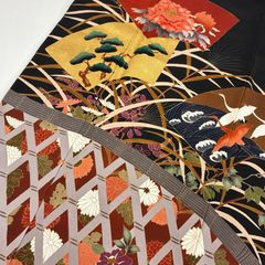 正絹 黒留袖 作家 幸二郎 友禅 リメイク まとめ 3点 - メルカリ
