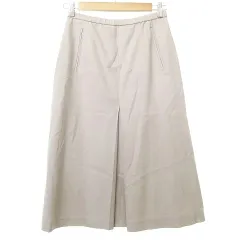 ロシャス ROCHAS フレア タック スカート ロング 9 グレージュ ■YHS8のサムネイル