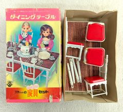 昭和 リカちゃん家具 ダイニングテーブル 初代リカ 2代目リカ レトロ