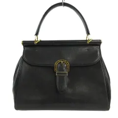 ヴァレンティノ ガラヴァーニ VALENTINO GARAVANI ハンドバッグ ロゴメタル レザー ブラック 黒のサムネイル