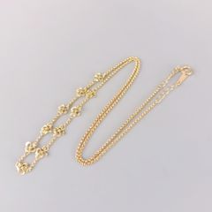 80㎝ロング幅2㎜K18YG ペタルチェーン スライド式美品 - メルカリ