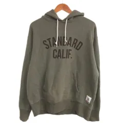 スタンダード カリフォルニア STANDARD CALIFORNIA プルオーバーパーカー フーディ ロゴプリント M オリーブのサムネイル