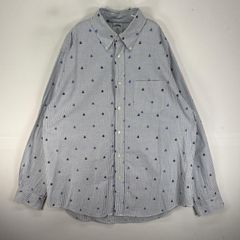 ブルックスブラザーズ ラグビーシャツ ボーダー 2XLサイズ 古着 レッド