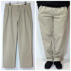美品 レアサイズ Polo Ralph Lauren ポロラルフローレン ツータック チノパン Classic Fit W33L32 ベージュ スラックス パンツ トラウザース メンズ ボトムス ワイドテーパード ポロチノ ゴールデンサイズ p26053627のサムネイル
