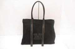 MaxMara トートバッグ ブラック キャンバス - メルカリ