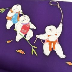 名古屋帯 洒落帯 高級 ♢ 正絹 塩瀬 唐子 童子 - メルカリ