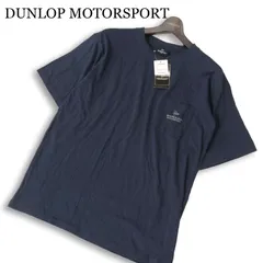 【新品 未使用】 DUNLOP MOTORSPORT ダンロップ ゴルフ 春夏★ 半袖 ロゴ刺繍 ポケット Tシャツ カットソー Sz.M メンズ 紺のサムネイル