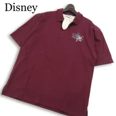 【新品 未使用】 Disney WORLD ディズニー 春夏★ ミッキ―マウス 71 刺繍 半袖 ロゴ刺繍 ビッグ ポロシャツ Sz.L メンズのサムネイル