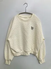As know as plus アズノゥアズプラス スウェット F アイボリー ワンポイント 刺繍 キルティング 長袖 レディースのサムネイル