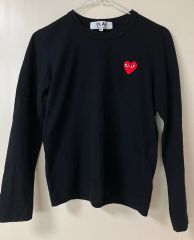 PLAY COMME des GARCONS 長袖 Tシャツ ブラック S - メルカリ