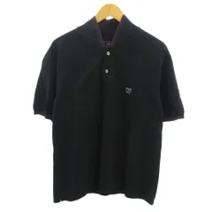 ニードルス ニードルズ Needles 美品 Shawl Collar S/S Polo ポロシャツ バタフライ ロゴ 刺繍 ライン 半袖 L 黒 ブラック 0311のサムネイル