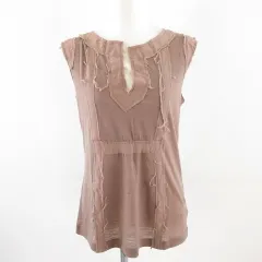 ヴァネッサブリューノ Vanessa bruno タンクトップ ニット カットソー スキッパー 茶 2 *A302のサムネイル