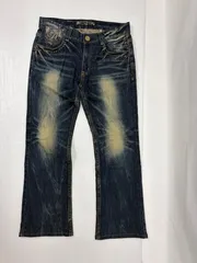 レッドペッパー RED PEPPER デニムパンツ 刺繍 ジーンズ ブーツカット サイズ32■