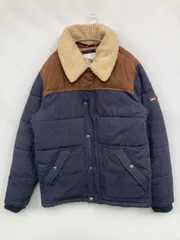 HILFIGER DENIM ヒルフィガーデニム ブルゾン L ネイビー スエード ボア 無地 ワンポイント ブランドロゴ ミドル丈 フードなし ジップアップ ボタン留め メンズのサムネイル