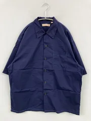MARNI × UNIQLO マルニユニクロ シャツ/ブラウス L ネイビー コットン 無地 ミドル丈 半袖 レギュラーカラー メンズ