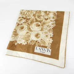 ランバン スカーフ ストール 花柄 シルク フランス製 ブランド 小物 レディース ブラウン LANVIN 【中古】のサムネイル