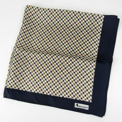 アクアスキュータム スカーフ チェック柄 日本製 シルク ブランド 小物 レディース ネイビー Aquascutum 【中古】のサムネイル