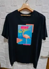(Z)ナイキ フラミンゴ 半袖 Tシャツ ブラック L