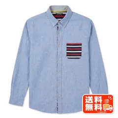 B&T Club ブルー シャツ 長袖 ビッグサイズ X3 ポケット付のサムネイル