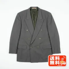 MEN'S PISPA ダブルブレスト テーラードジャケット グレー 古着 LANVIN風のサムネイル