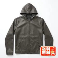 BORN THE STUBBORN レザージャケット フード付き ブラック M MONO-MART風のサムネイル