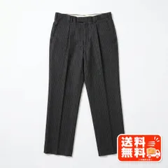 ストライプ柄 スラックス パンツ グレー センタープレス NICENESS風のサムネイル