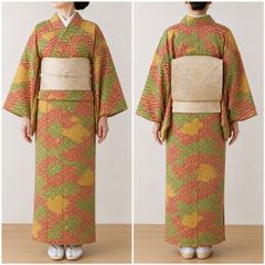 新品 高級洗えるブランド着物【さんび】お花づくし☆一面に広がるお花 