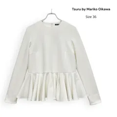 TSURU by Mariko Oikawa ツルバイ マリコオイカワ ペプラム トップス Size36のサムネイル