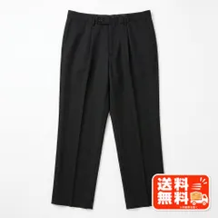 メンズ スラックス ブラック ストライプ センタープレス パンツ UNIQLO風のサムネイル