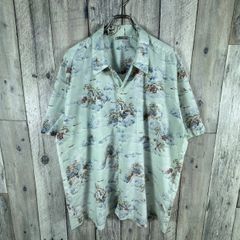 ラルフローレン 総柄 柄シャツ ジェントルマン レーヨン XL 希少柄 