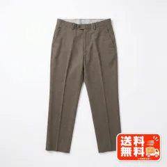 メンズ ブラウン スラックス ストレートパンツ シンプル 無地のサムネイル