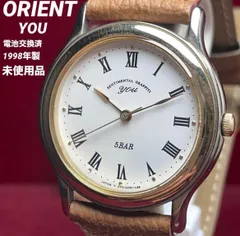 激レア　ORIENT you ムーンフェイズ　デイト　稼働　新品電池 2026年最新】オリエントyouの人気アイテム - メルカリ