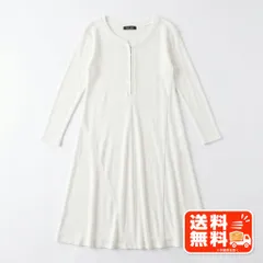 AULA AILA ワッフル ロングワンピース アイボリー 長袖 ヘンリーネック PRISTINE風のサムネイル
