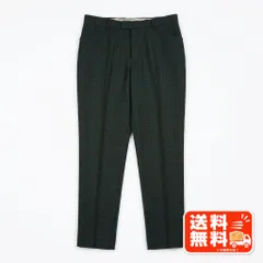 チェック柄 スラックス パンツ ダークグリーン トラウザー PLST風のサムネイル