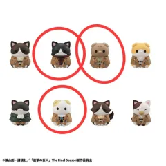 まとめ3個) 進撃の巨人 MEGA CAT フィギュア (ミカサ、エルヴィン、ジャン)