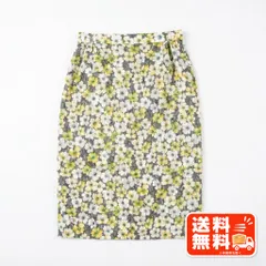 花柄 ひざ丈 スカート グレー系 ヴィンテージテイストのサムネイル