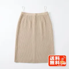 ストライプ柄 ひざ丈スカート ベージュ ウエストゴム シンプル URBAN RESEARCH風のサムネイル