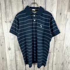 【新品タグ付き】Abercrombie & Fitch A&F アバクロンビーアンドフィッチ MUSCLE マッスル規格 ネイビー 半袖 ボーダー ポロシャツ メンズ M サイズ