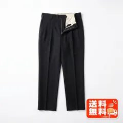 スラックス パンツ ブラック タック入り シンプル 無地 メンズ INCOTEX風のサムネイル