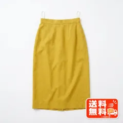 マスタードイエロー 無地 ロングスカート バックスリット IENA風のサムネイル