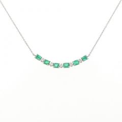 美品☆K18WG/Pt850☆コロンビア産エメラルド1.25ct+ダイヤ0.08 - メルカリ
