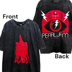 新品 パールジャム Pearl Jam バンドTシャツ ミュージックTシャツ ウォッシュド加工 ブラック XLサイズ相当 古着加工 バンティー バンT グランジ ロック メタル 半袖 夏物 夏服 プリント グラフィック アメカジ アメリカ バンド アルバムのサムネイル