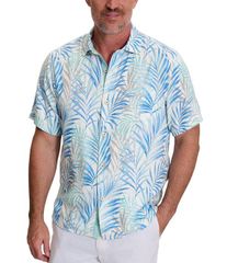 トッミーバハマ メンズ トップス シャツ トール Tommy Bahama Big Tall Palm Dancer Short Sleeve Woven Shirt Banff Blue ブルー
