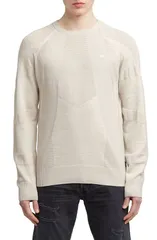 ジースター メンズ アウター パーカー・スウェット クルーネック セーター GSTAR 3D Biker Textureblock Crewneck Sweater White Bait Multiのサムネイル