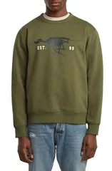 ジースター メンズ アウター パーカー・スウェット クルーネック シャツ GSTARunning Dog Crewneck Sweatshirt Shadow Olive オリーブのサムネイル