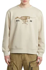 ジースター メンズ アウター パーカー・スウェット クルーネック シャツ GSTARunning Dog Crewneck Sweatshirt Whitebaitのサムネイル