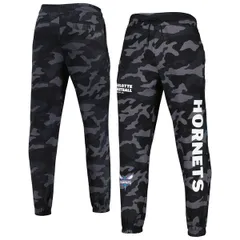 ニューエラ メンズ ボトムス カジュアルパンツ ジョガーパンツ Mens New Era BlackCamo Charlotte Hornets Tonal Joggers Black ブラックのサムネイル